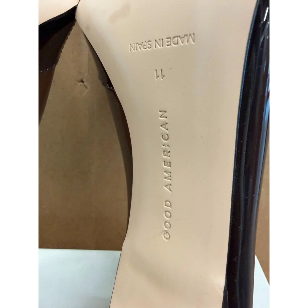 Good American Stiletto Heel Pointed Toe Cinderella Pumps Mocha Size 11 US